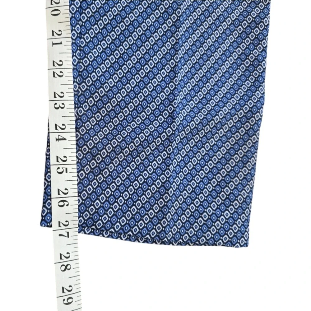 Banana Republic Avery Womens Blue Geometric Diamond Straight Leg Dress Pants 6